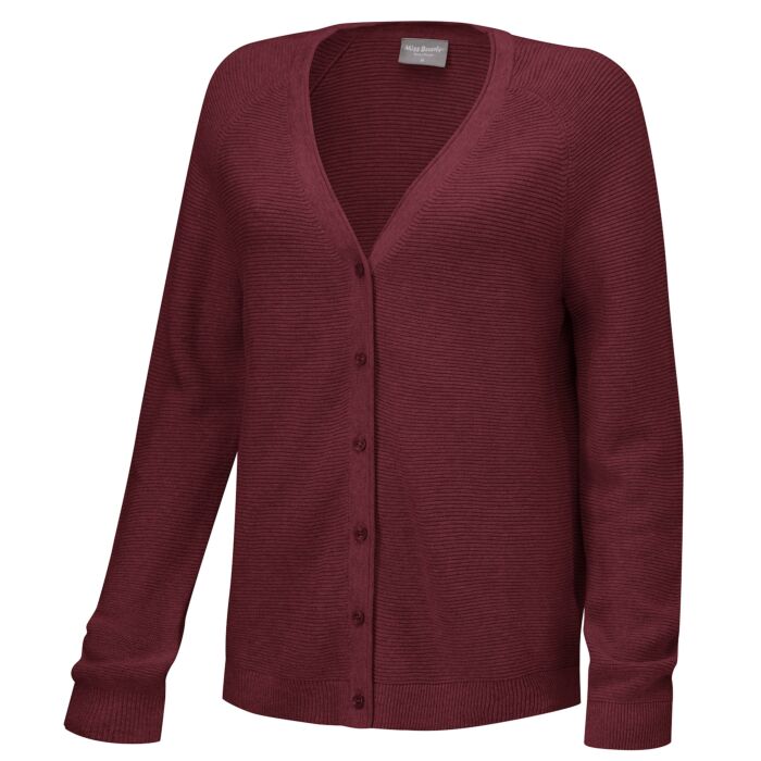 Strickjacke mit Rippstruktur