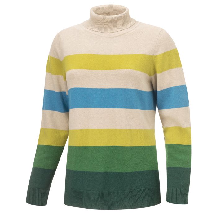 Image of Artime Gestreifter Rollkragenpullover mit schönem Farbspiel, grün, XL bei Lehner Versand Schweiz