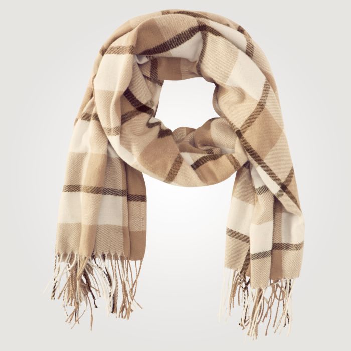 Image of Web-Schal mit Zupffransen, beige bei Lehner Versand Schweiz