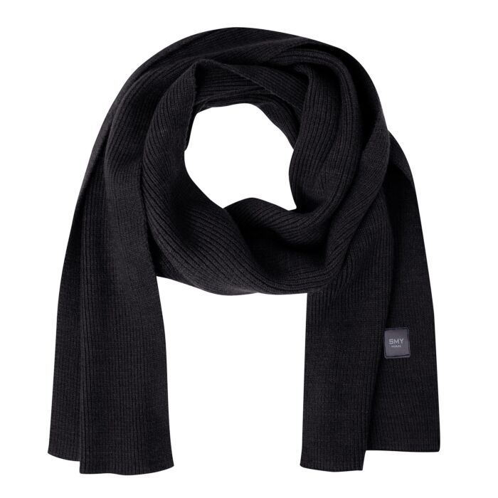 Image of Strickschal mit Badge, schwarz bei Lehner Versand Schweiz