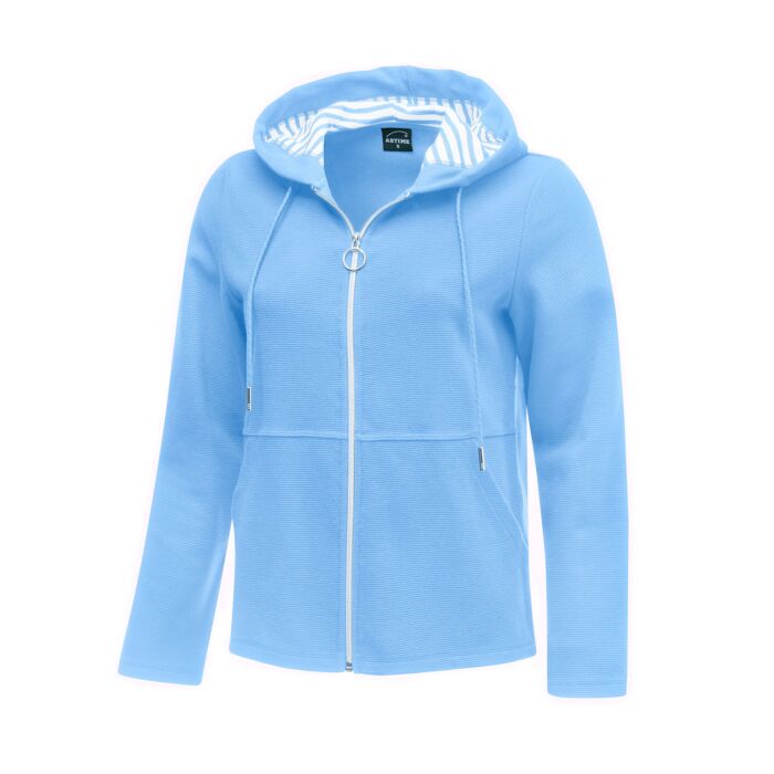 Sweatjacke mit Querrippen-Struktur