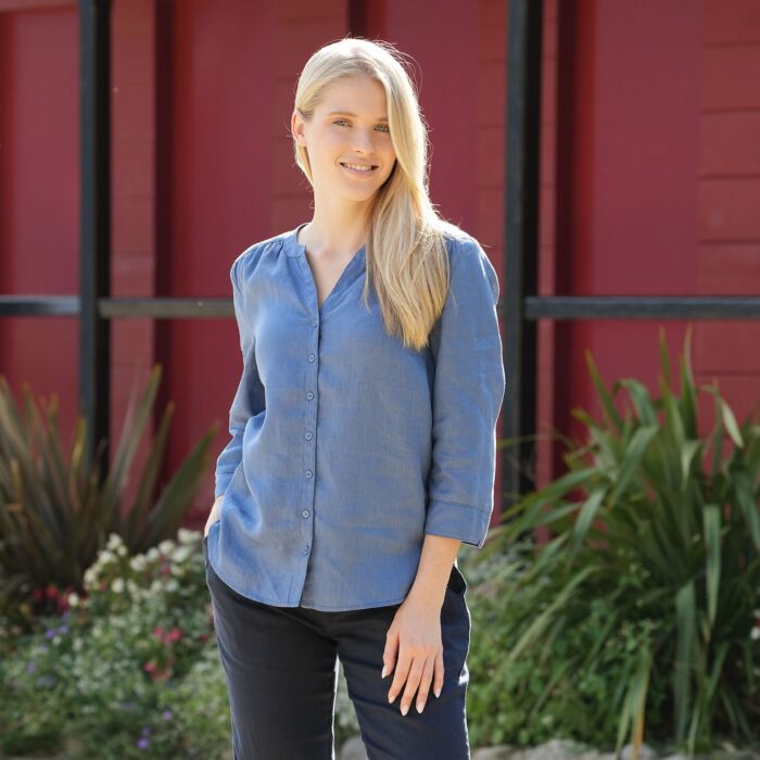 Blouse en lin décontractée