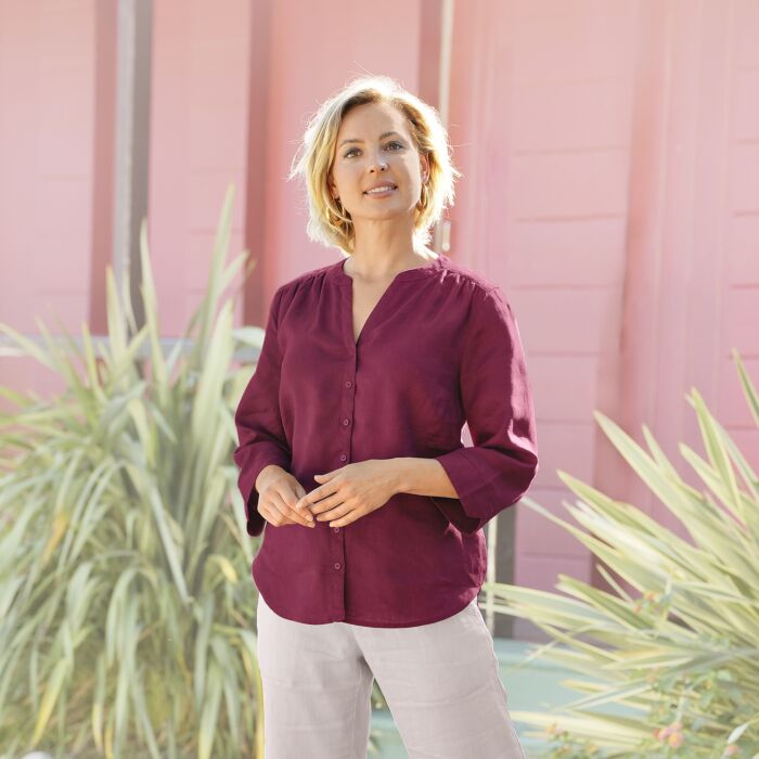 Blouse en lin décontractée
