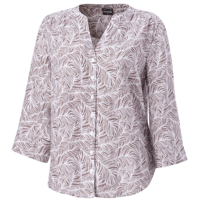 Artime Sommerliche Leinen-Bluse , braun