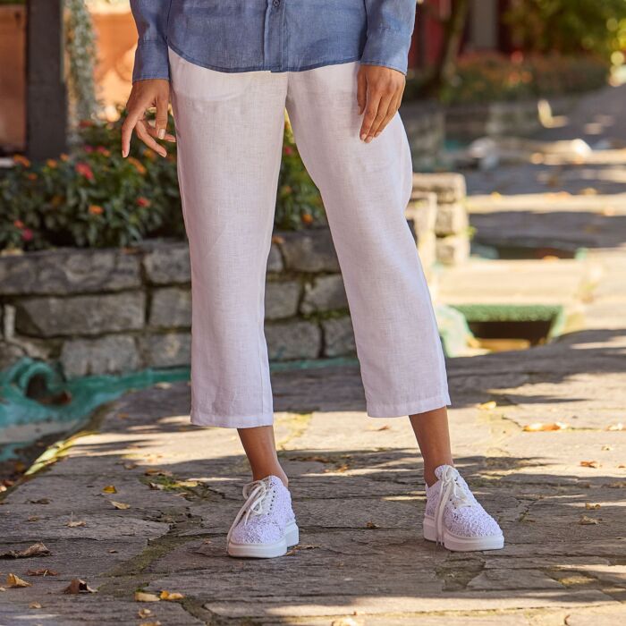 Sommerliche Leinenhose