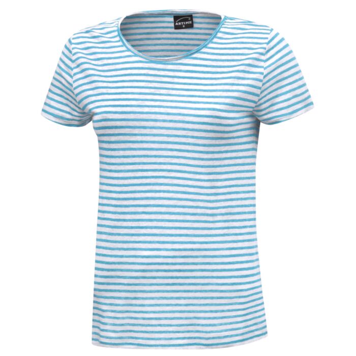 T-shirt estival rayé en lin