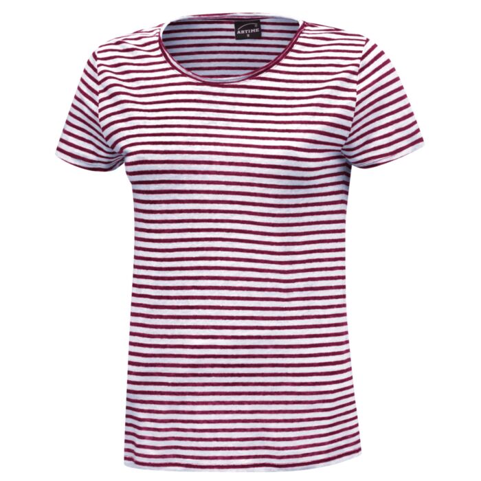 Sommerlich gestreiftes Leinen T-Shirt