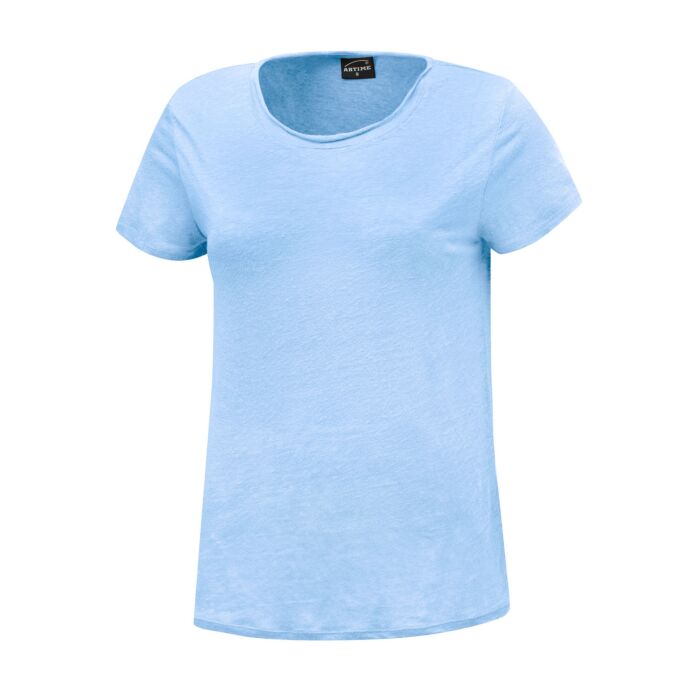 Unifarbenes Leinen T-Shirt