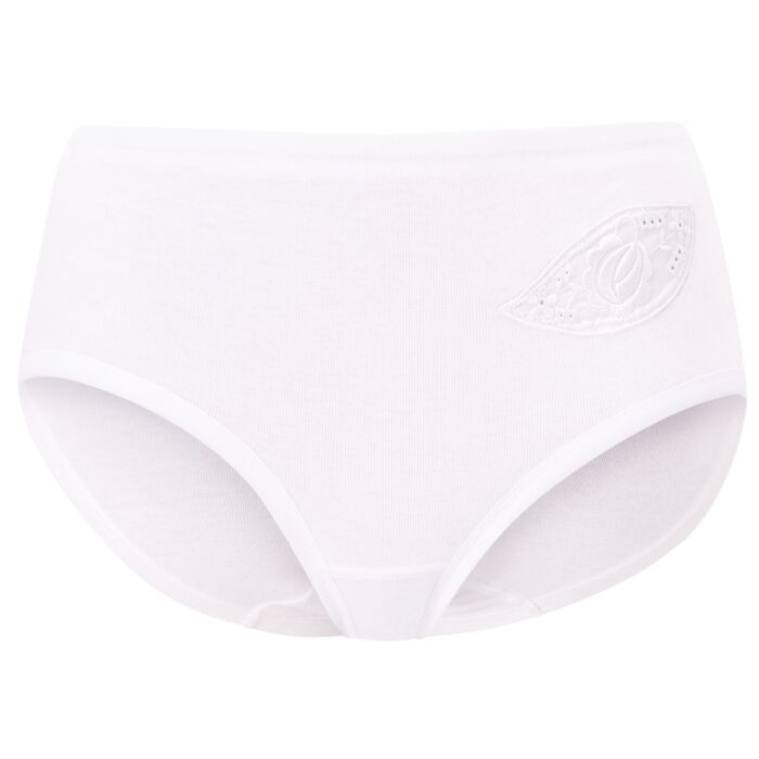 Slip Sassa à la taille à fines côtes et motif brodé, lot de 3 main product photo
