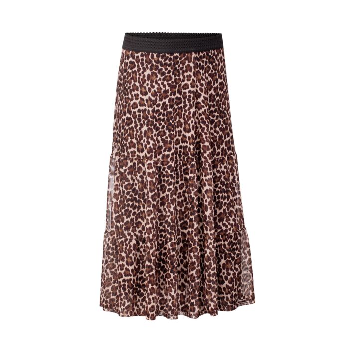 Midi Jupe mit Allover-Animal-Print main product photo