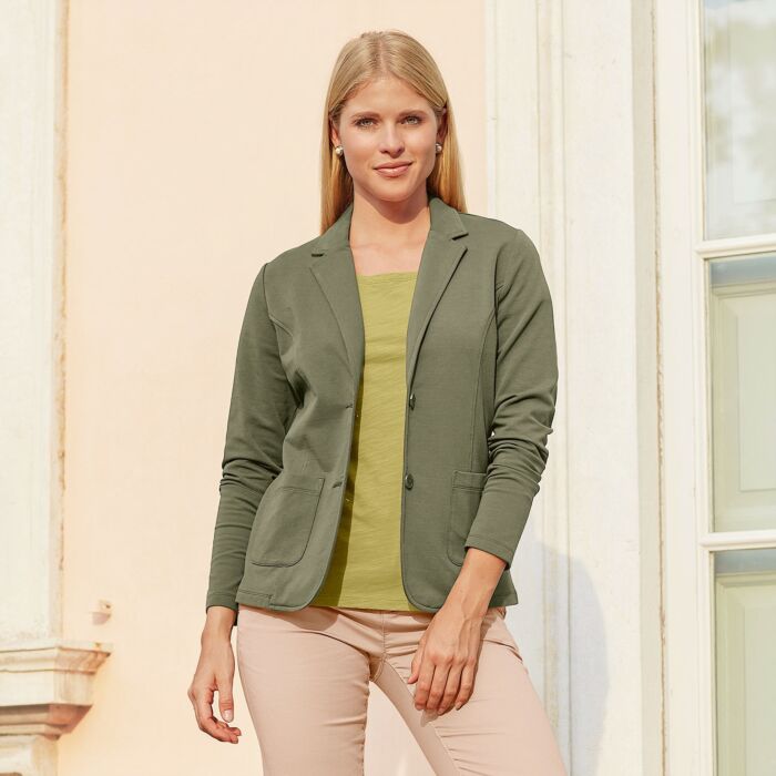 Jersey Blazer Baumwolle und Elasthan
