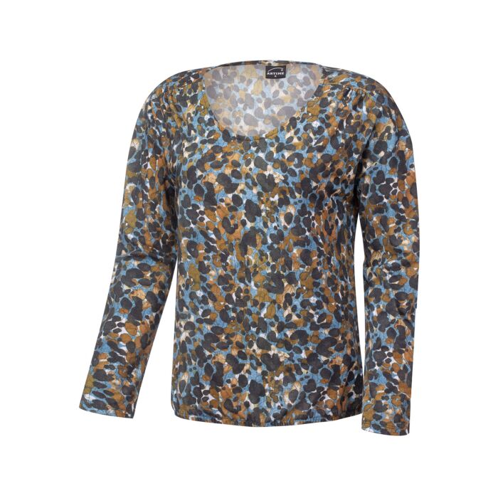 Langarmshirt Damen Allover-Print mit Modal