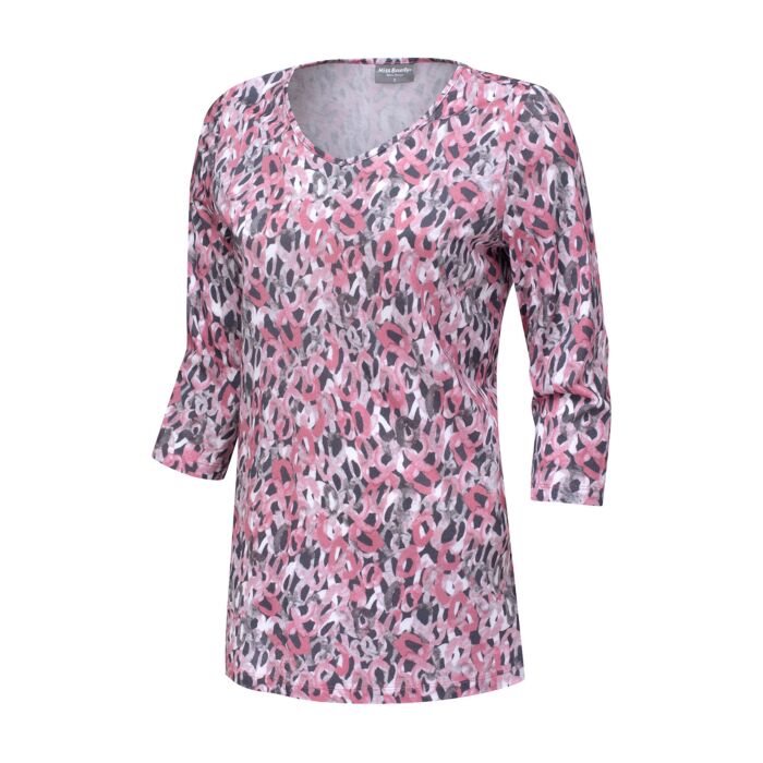 Damen Longshirt Allover-Print mit Modal