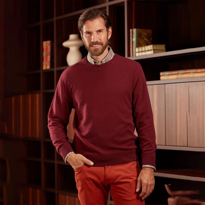 Pull-over hommes en cachemire certifié GOTS