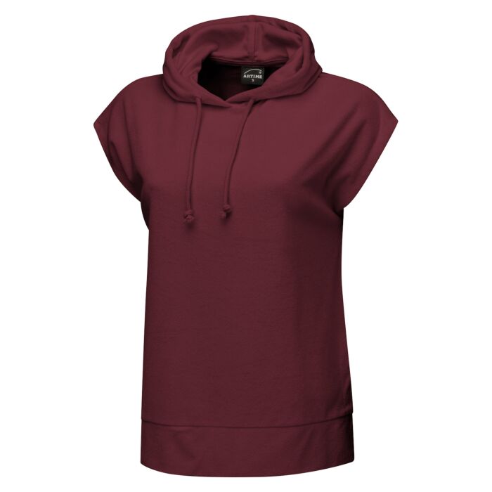 Shirt dames en éponge, avec capuchon main product photo