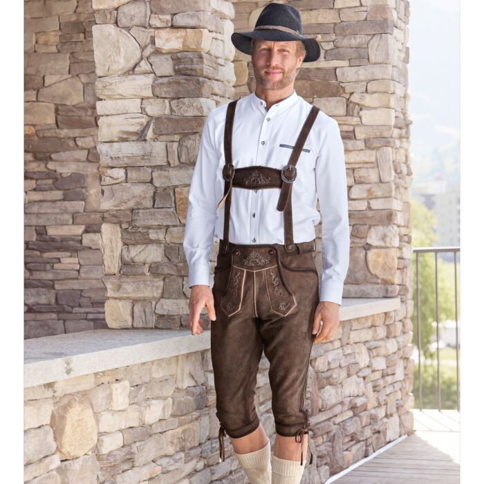 Trachten Lederhose mit Knickerbocker-Schnitt