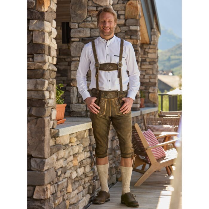 Trachten Lederhose mit Knickerbocker-Schnitt