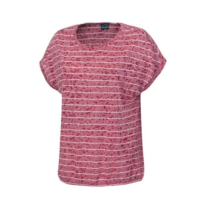 Damen-T-Shirt in Burnout-Optik und mit Streifen main product photo