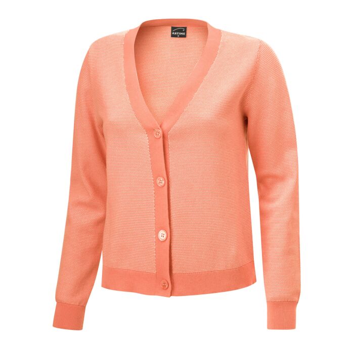 2 farbiger Cardigan mit Struktur und Knöpfen