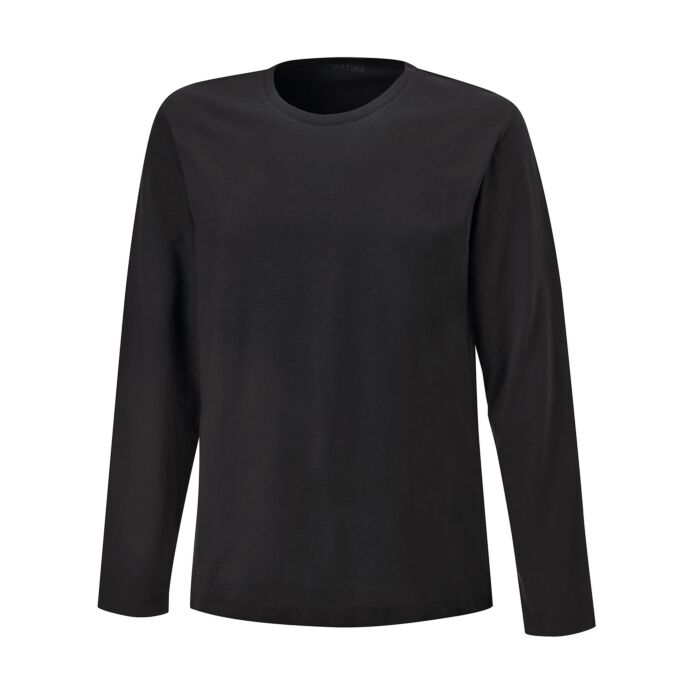 Shirt basique à manches longues pour hommes, certifié GOTS