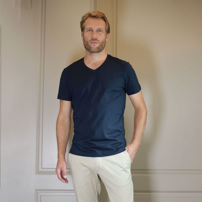 Basic Herren V-Neck T-Shirt GOTS-Zertifiziert