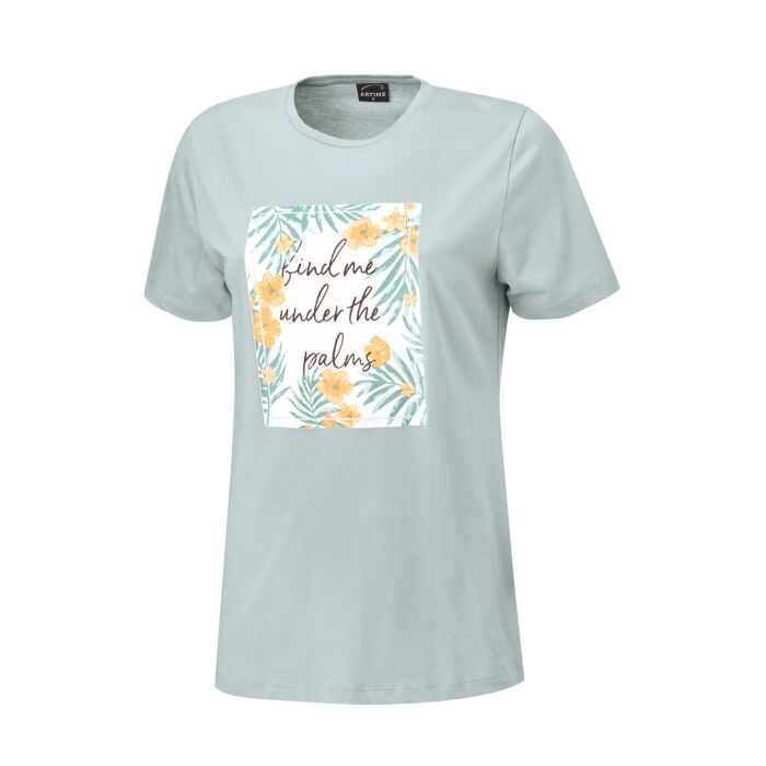 Mix & Match Pyjama Frontprint T-Shirt kurzarm