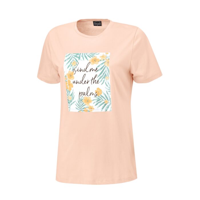 Mix & Match Pyjama Frontprint T-Shirt kurzarm