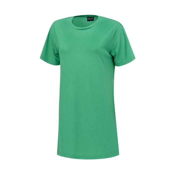 Bequemes T-Shirt mit Rundhalsausschnitt und Rippmuster main product photo