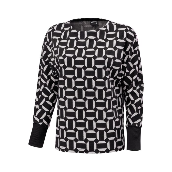 Damen Jaquard Pullover mit geometrischem Muster