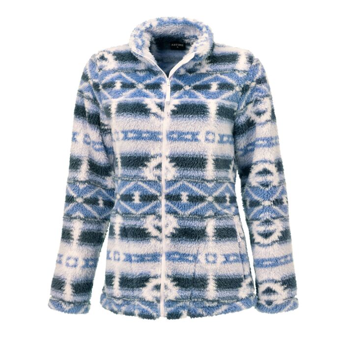 Bedruckte Damen Sherpa Fleece Jacke