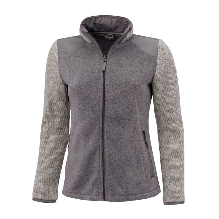 Veste dames en fibre polaire avec manches en tricot