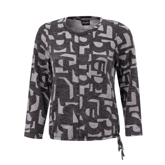 Bequemer Pullover mit Allover-Print