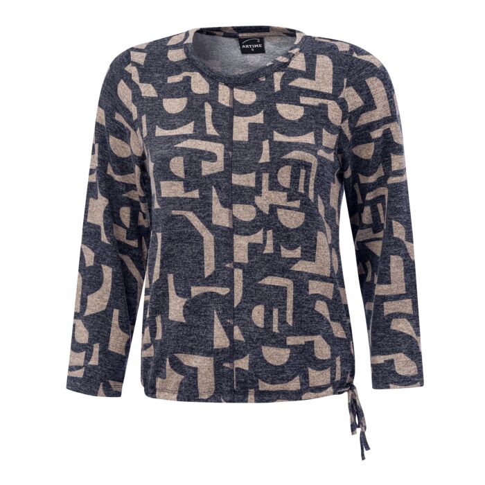 Bequemer Pullover mit Allover-Print