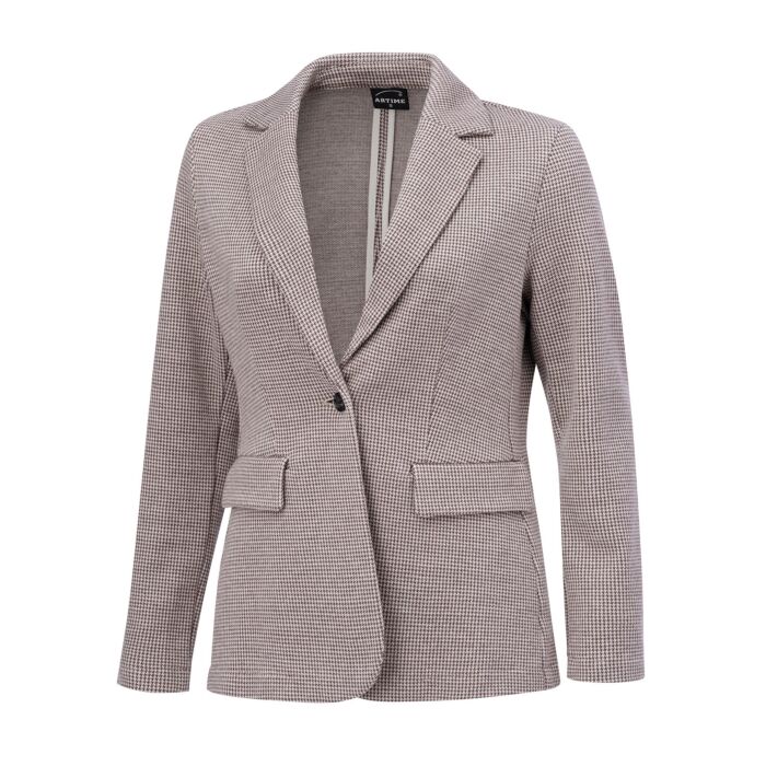 Blazer classique à motif pied-de-poule