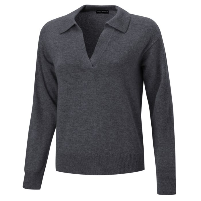 Damen Pullover mit Polokragen