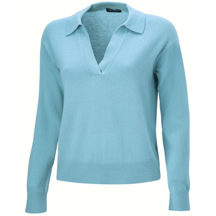 Damen Pullover mit Polokragen