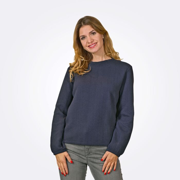 Damen Sweatshirt mit Zickzack-Struktur