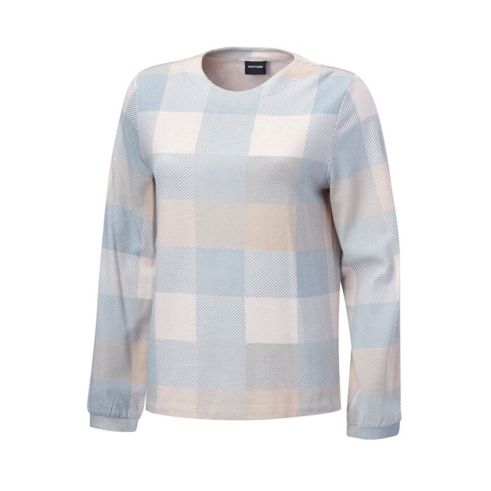 Bedrucktes Langarmshirt mit Karomuster