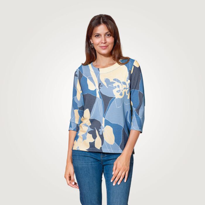 Beverly Shirt mit 3/4 Ärmeln und floralem Print