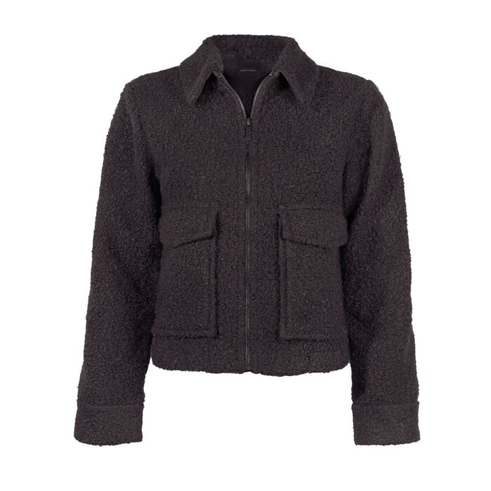 Kurz geschnittene Damen Jacke im Bouclé-Look