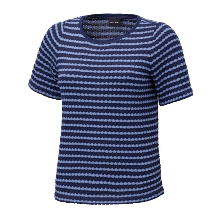 Jacquard T-Shirt in Streifen-Optik