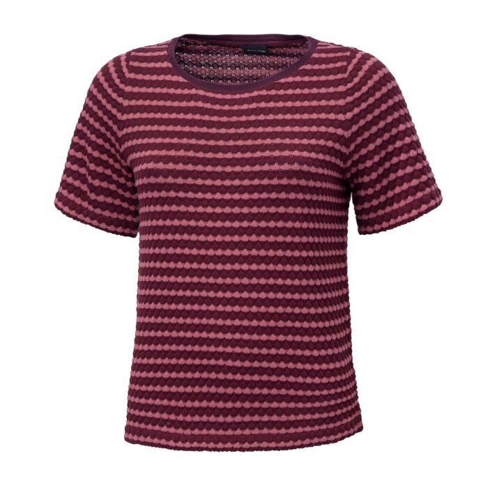 Jacquard T-Shirt in Streifen-Optik
