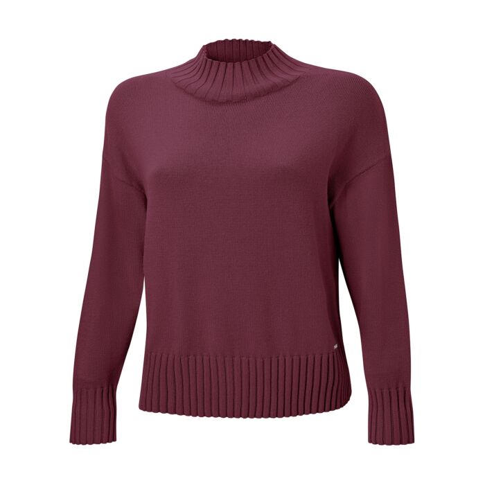 Locker geschnittener Pullover mit Stehkragen