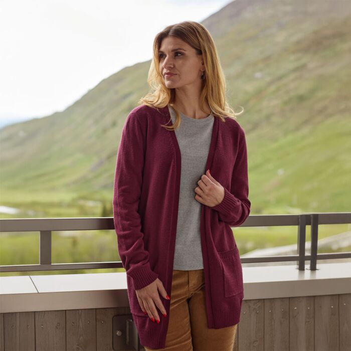 Strickcardigan mit aufgesetzten Taschen