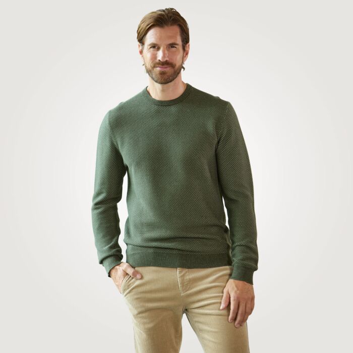 Herren Jacquard Pullover mit Struktur