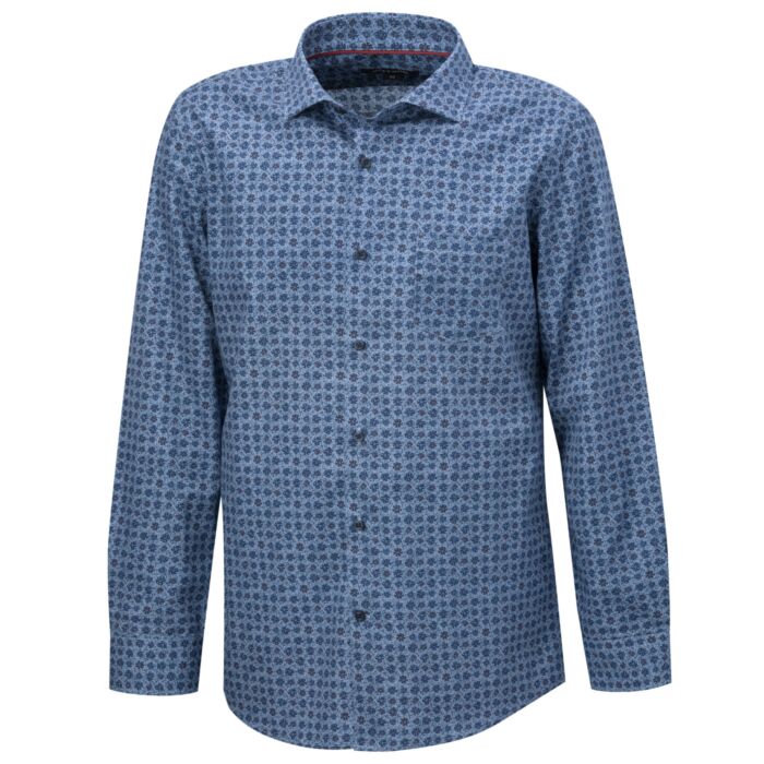 Chemise imprimée à manches longues, repassage superflu main product photo