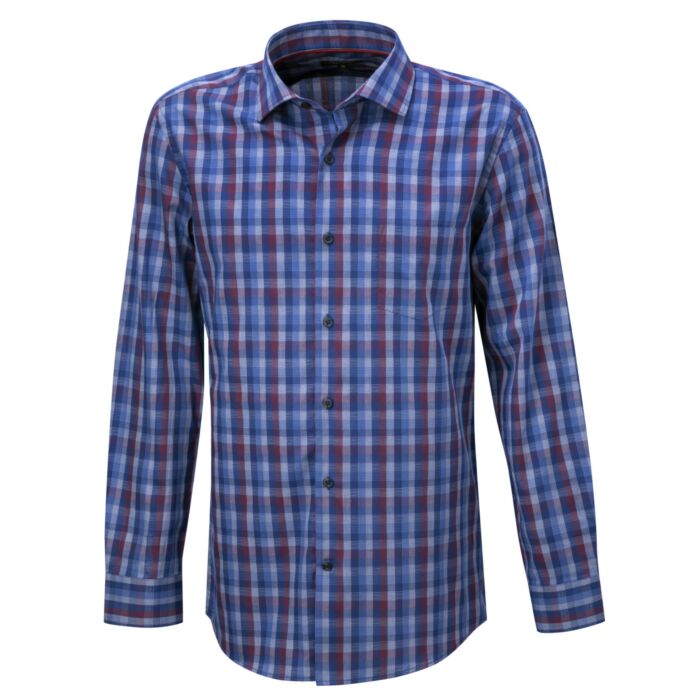 Chemise à manches longues et carreaux, repassage superflu main product photo