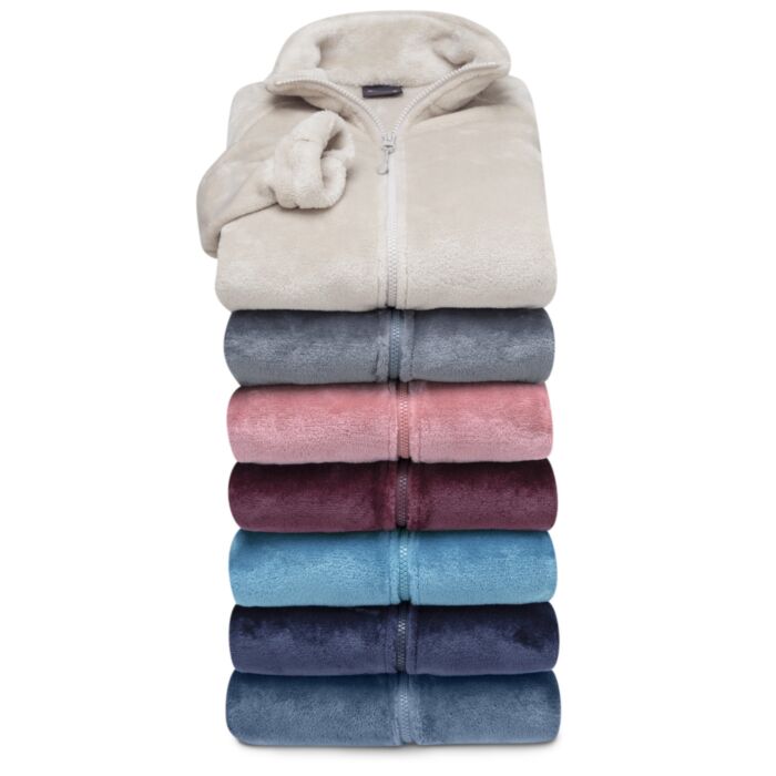 Kuschelige Damen Fleecejacke mit Stehkragen