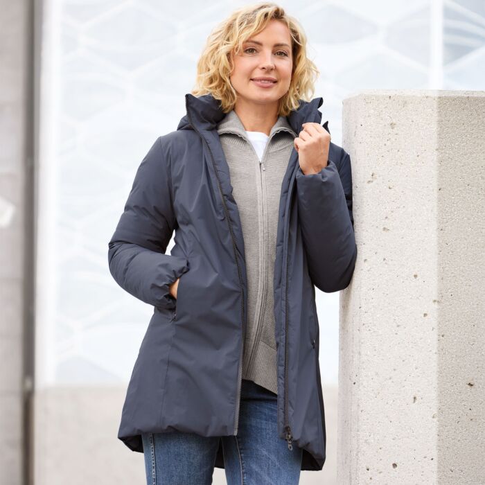 Veste dames chaude à capuchon amovible