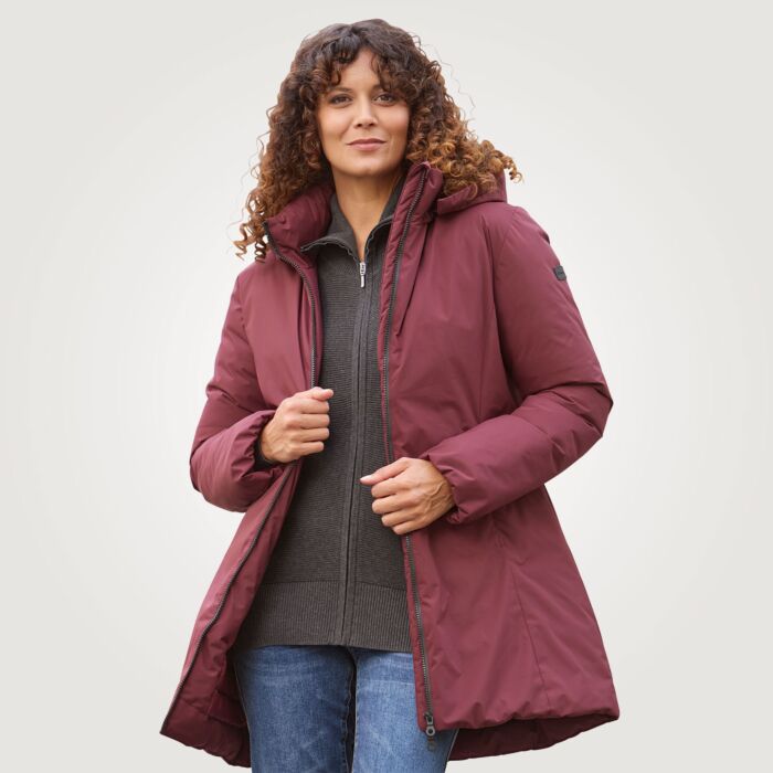 Veste dames chaude à capuchon amovible